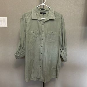 Men’s mossy green button down shirt, XL, Marc Anthony